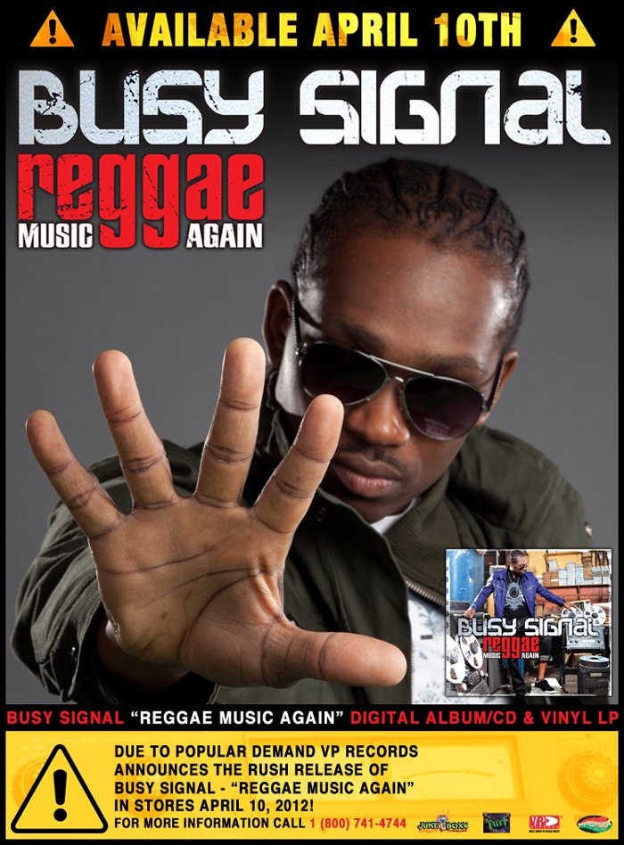 BUSY SIGNAL'S ANTICIPATED ALBUM REGGAE MUSIC AGAIN