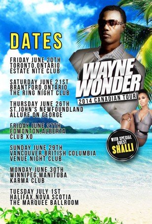 Wayne Wonder Tour Dates